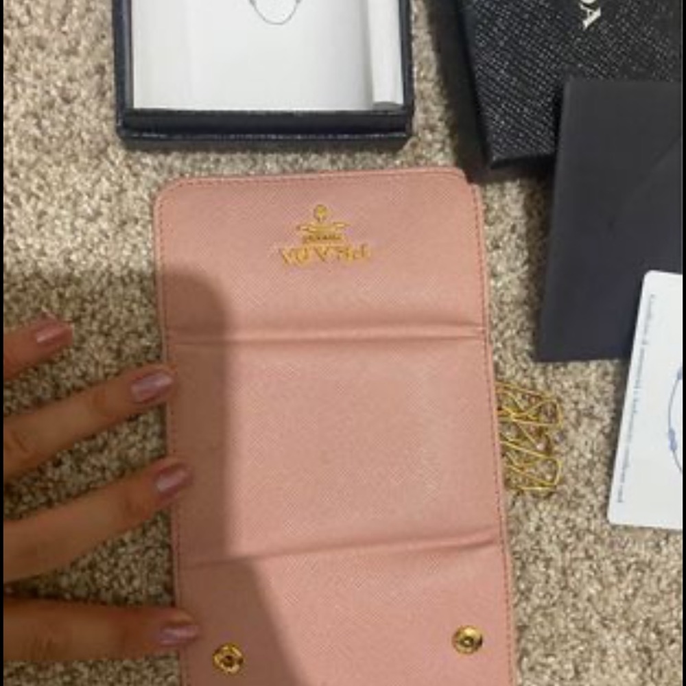 PRADA Saffiano Leather Keychain
